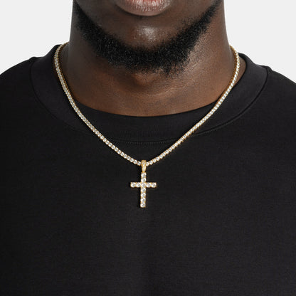 Hip Hop Iced Out Pendant Cross Necklace For Men