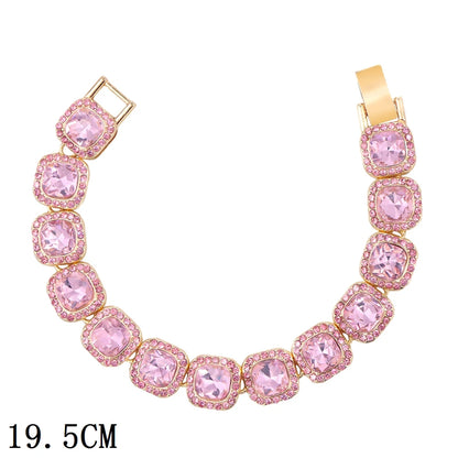 New Luxury 12mm Iced Out Cuban Link Bracelet For Women
