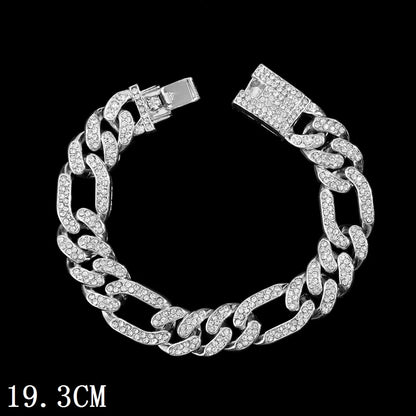 New Luxury 12mm Iced Out Cuban Link Bracelet For Women