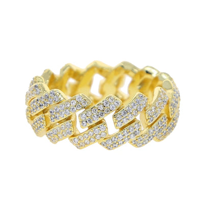 New Fashion Iced Out Bling 5A Micro Pave Ring For Men
