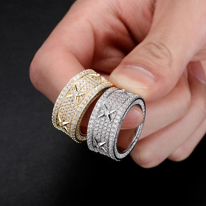 Mens Iced Out Full Micro Pave Luxury Ring