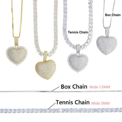 Women's Iced Heart Necklace
