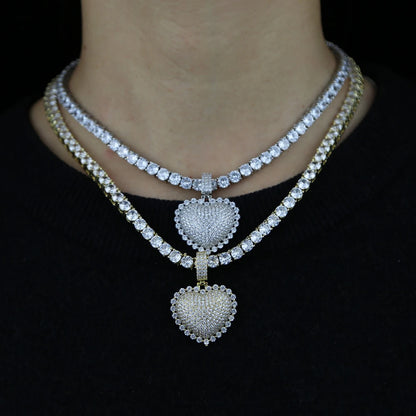Women's Iced Heart Necklace