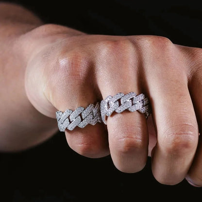 New Fashion Iced Out Bling 5A Micro Pave Ring For Men