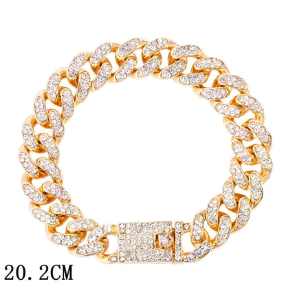 New Luxury 12mm Iced Out Cuban Link Bracelet For Women