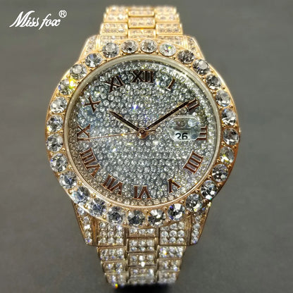Luxury Roman Ice Out Watches For Men