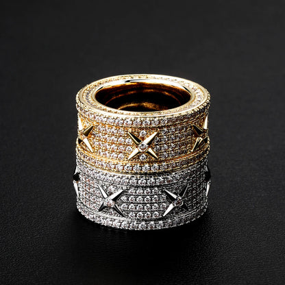 Mens Iced Out Full Micro Pave Luxury Ring