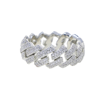 New Fashion Iced Out Bling 5A Micro Pave Ring For Men