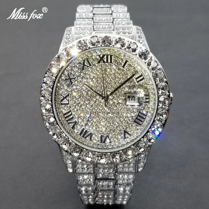 Luxury Roman Ice Out Watches For Men