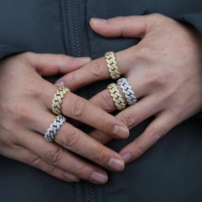 New Fashion Iced Out Bling 5A Micro Pave Ring For Men
