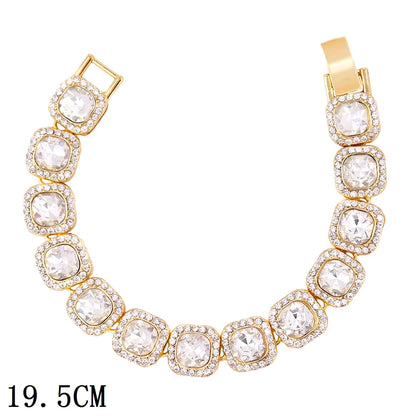 New Luxury 12mm Iced Out Cuban Link Bracelet For Women
