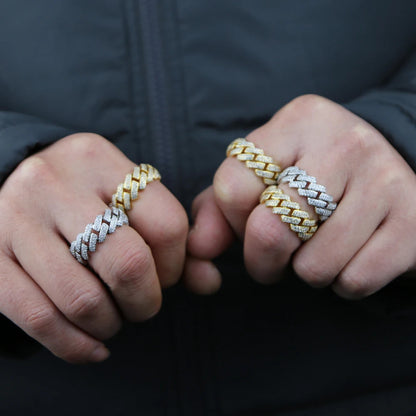 New Fashion Iced Out Bling 5A Micro Pave Ring For Men
