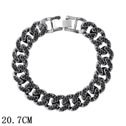 New Luxury 12mm Iced Out Cuban Link Bracelet For Women