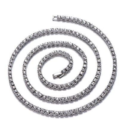 New Classical 4MM Tennis Chain Iced Out Necklace For Men