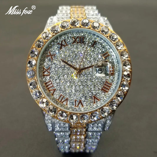 Luxury Roman Ice Out Watches For Men