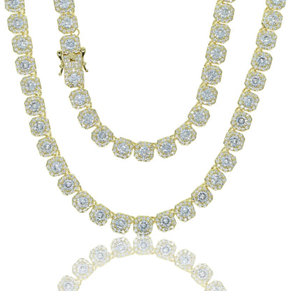 5A Cubic Zirconia Iced Out  jewelry Set For Men