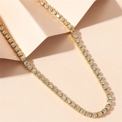 Iced Out Tennis Chain Necklace For Women