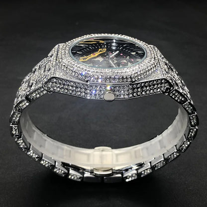 Fully Diamond Iced Out Automatic Watch For Men