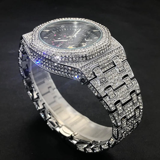 Fully Diamond Iced Out Automatic Watch For Men