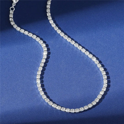 Iced Out Tennis Chain Necklace For Women