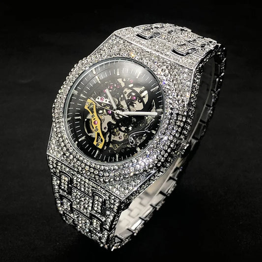 Fully Diamond Iced Out Automatic Watch For Men