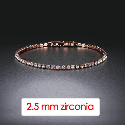 Hip Hop Iced Out 3/4/5mm Crystal Tennis Bracelet for Men