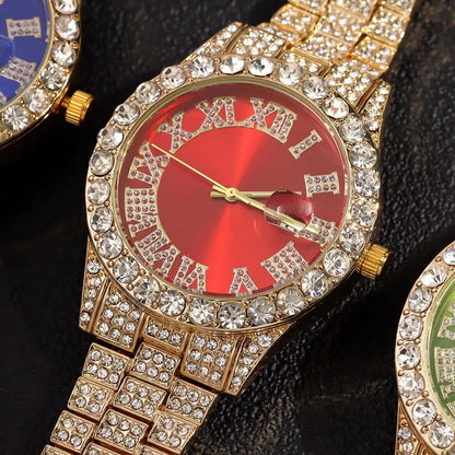 Iced Out Necklace, Watch, Bracelet For Men