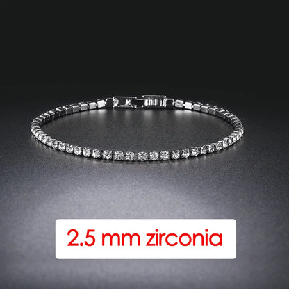 Hip Hop Iced Out 3/4/5mm Crystal Tennis Bracelet for Men