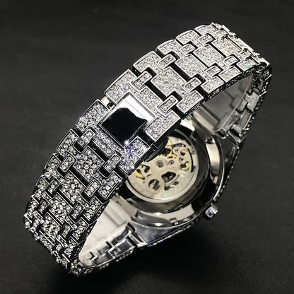 Fully Diamond Iced Out Automatic Watch For Men