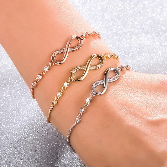 New Adjustable Bracelet Zircon Figure 8 Infinite