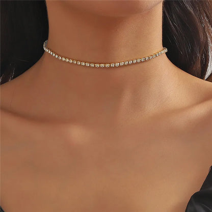 Iced Out Tennis Chain Necklace For Women