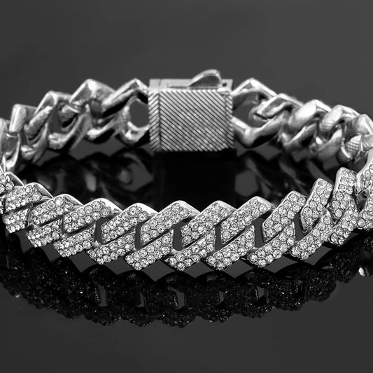7/8/9inch 14MM Cuban Link Chain Bracelets For Men