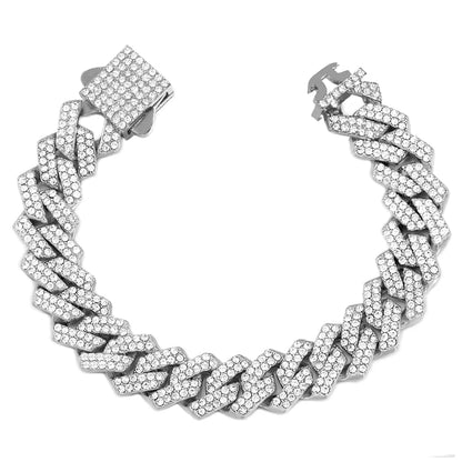 7/8/9inch 14MM Cuban Link Chain Bracelets For Men