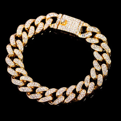 7/8/9inch 14MM Cuban Link Chain Bracelets For Men