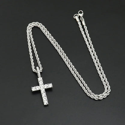 Iced Out Crystal Zircon Cross For Men