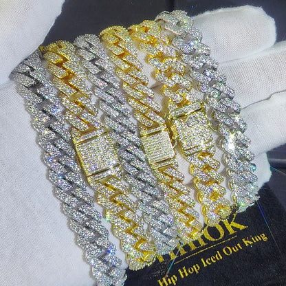12mm Full Iced Out Diamond Bracelet For Men