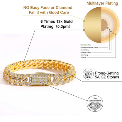 Luxury Iced Out Hip Hop Bracelet For Women