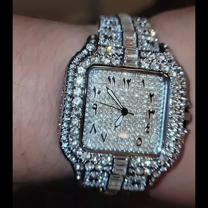 2025 Full Iced Diamond Luxury Quartz Watch For Men