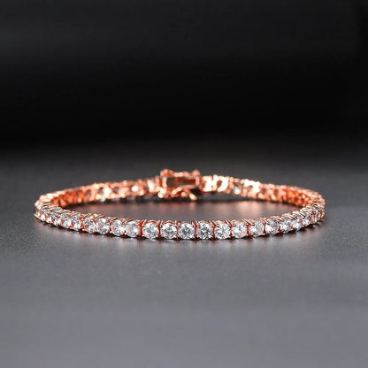 Iced Out 1 Row Crystal Tennis Bracelet For Men