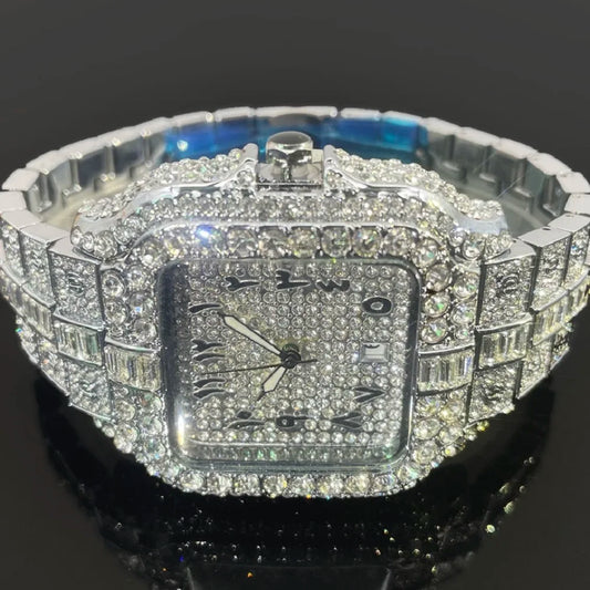 2025 Full Iced Diamond Luxury Quartz Watch For Men
