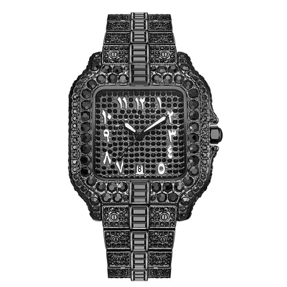 2025 Full Iced Diamond Luxury Quartz Watch For Men