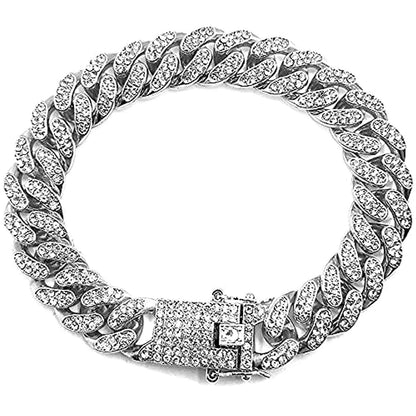 15mm Prong Cuban Link Bracelet For Men