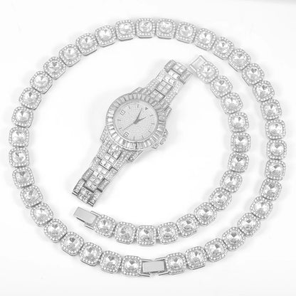 3pcs Stylish Set Full Inlaid Diamonds