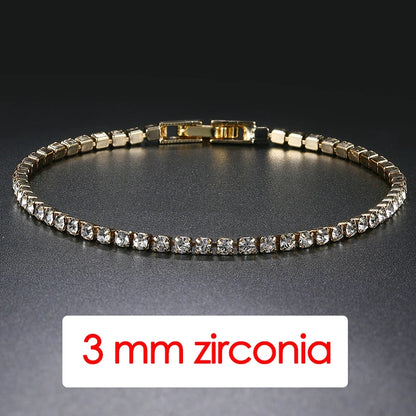 Hip Hop Iced Out 3/4/5mm Crystal Tennis Bracelet for Men