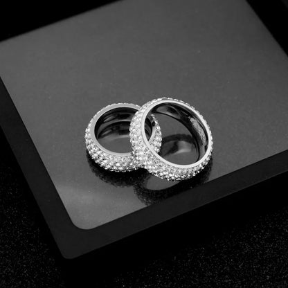Luxury Iced Out Ring Titanium Steel Ring For Men