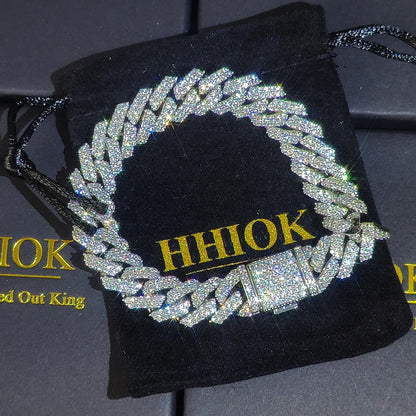 12mm Full Iced Out Diamond Bracelet For Men