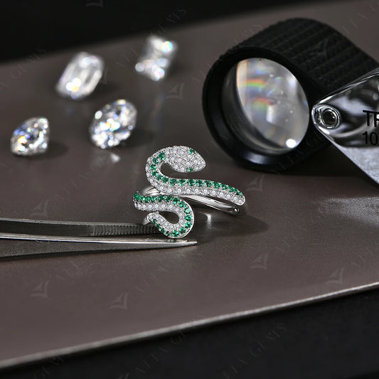 S925 Sterling Silver Snake Shaped For Women