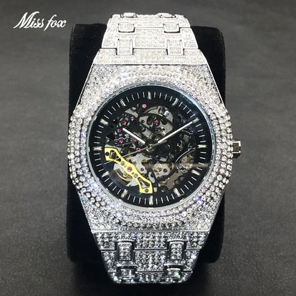 Fully Diamond Iced Out Automatic Watch For Men