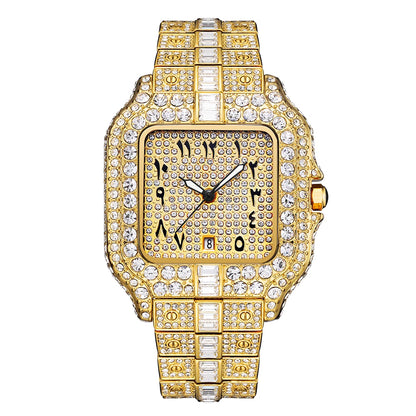 2025 Full Iced Diamond Luxury Quartz Watch For Men