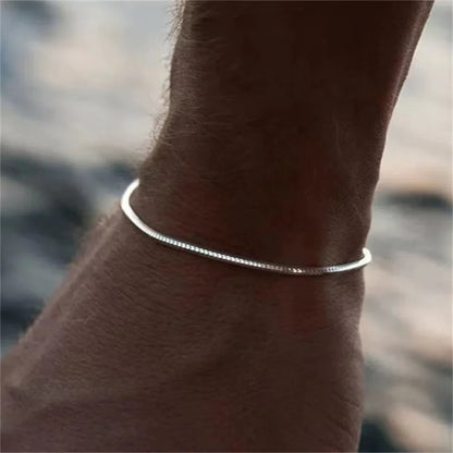 Simple Stainless Steel Snake Bracelet